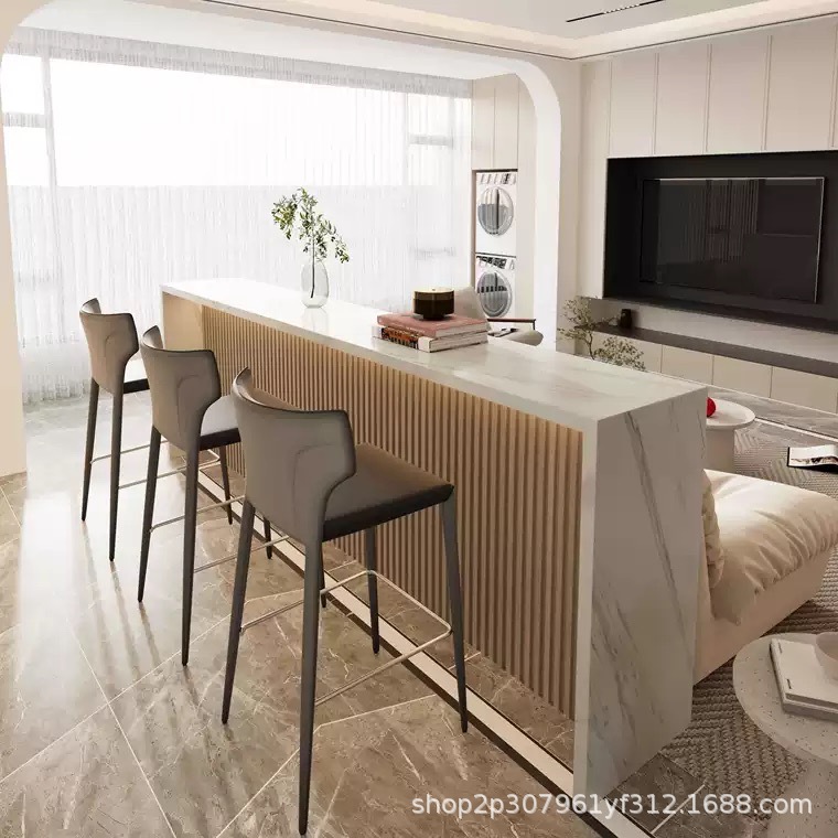 Living Room Bar Table, Slate Sofa Backrest Cabinet, Dining Table, Tea Table, Integrated Dining Room Partition Island, Open-Style Reception Desk