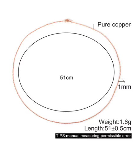 Cuban Chain Necklace Adjustable Twisted Copper Jewelry For Unisex_voghion.com