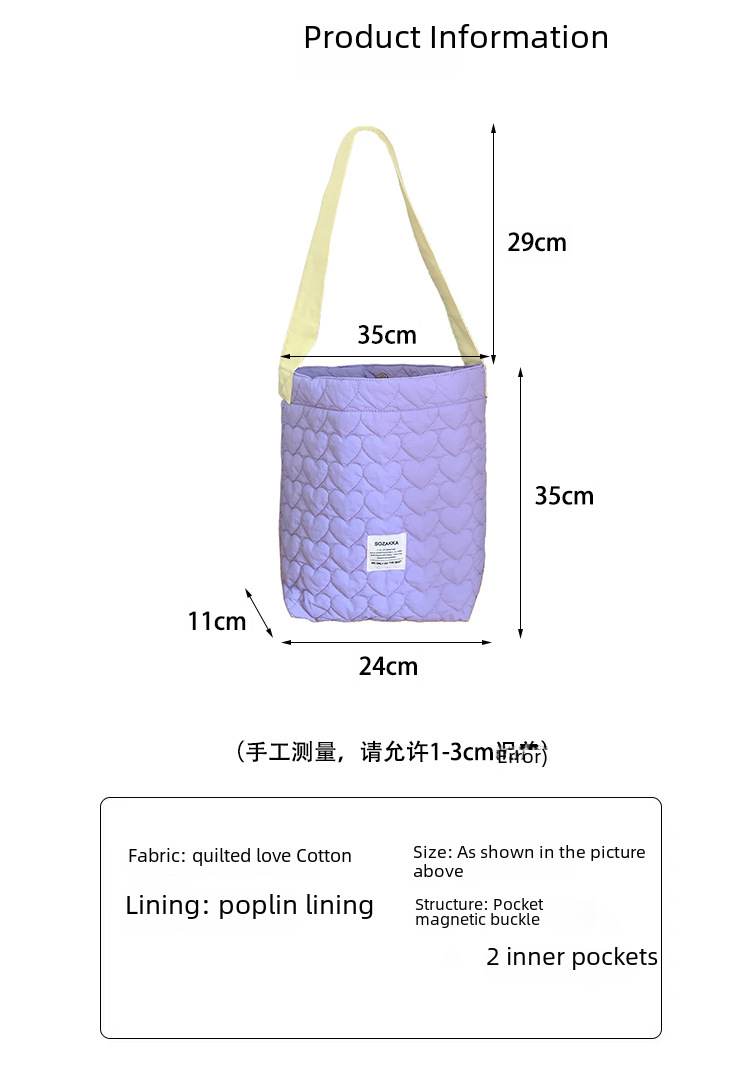 38241 ins new contrast color shoulder bag student female practical large capacity mummy bag quilted shoulder bag female_voghion.com