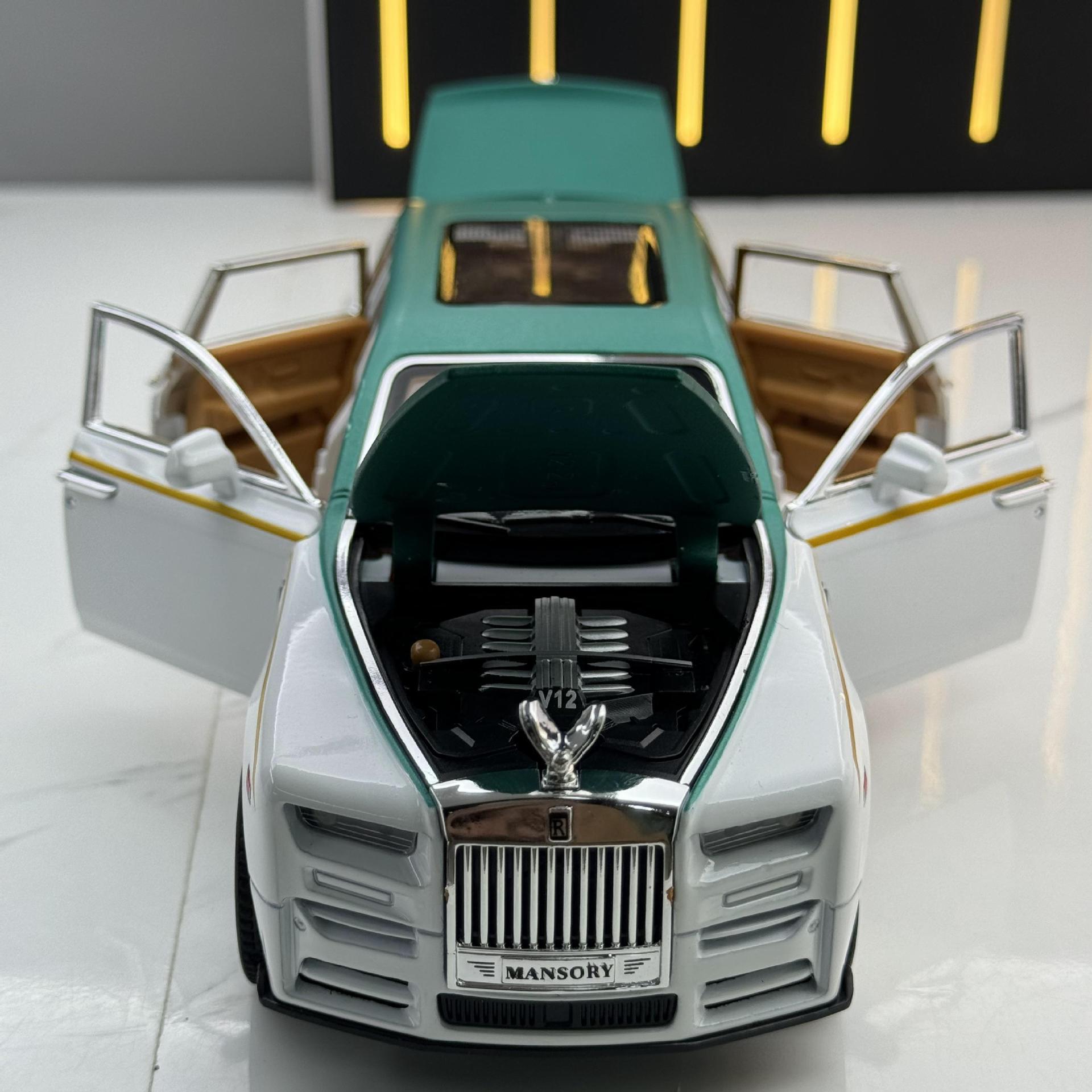 Weili simulación modelo de coche de aleación 1:24 rollos Phantom tire hacia atrás con sonido y luz modelo de coche de juguete para niños colección de decoración