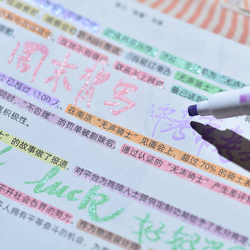 12 color flash resaltador conjunto de hacha tipo bolígrafo marcador de estudiantes clave graffiti dibujo bolígrafo