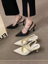 凉鞋配裙子高跟鞋外穿晚风水钻女鞋玛丽珍鞋单鞋2025春夏包头一字