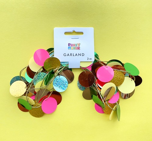 INS colorful round paper strips hanging flags birthday party Christmas holiday decoration aluminum foil round discs ornaments festive decorations