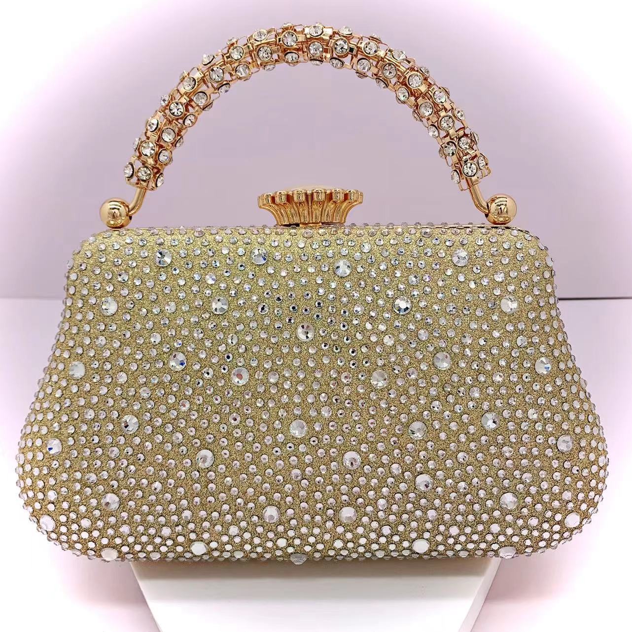 Clutch gioiello donna con strass per matrimonio e sera_voghion.com