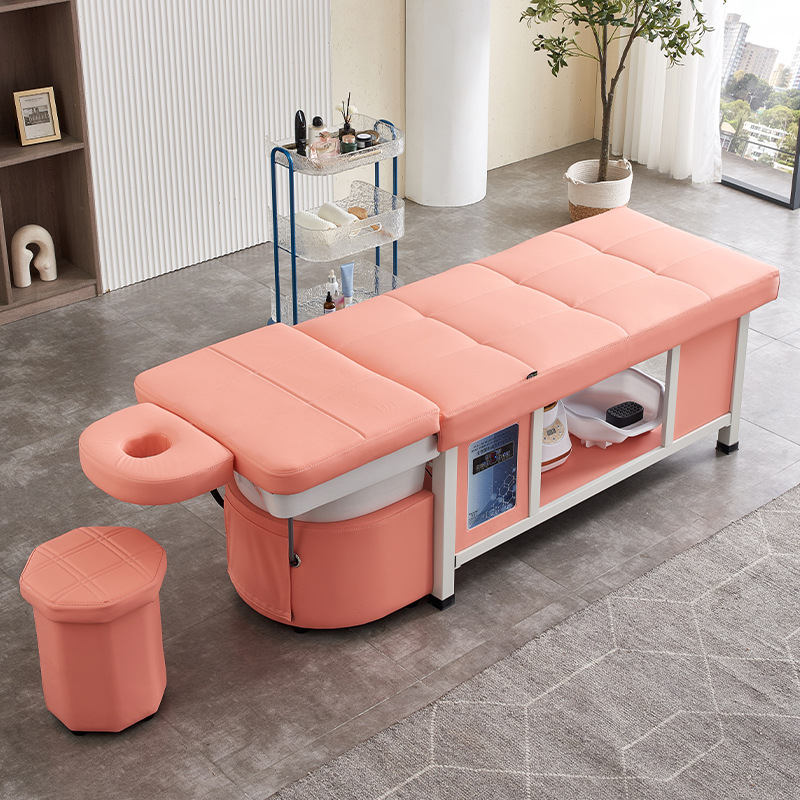 Cama de tratamiento de cabello de estilo tailandés con calentador de agua para salón de belleza especial de peluquería y fumigación de circulación de agua