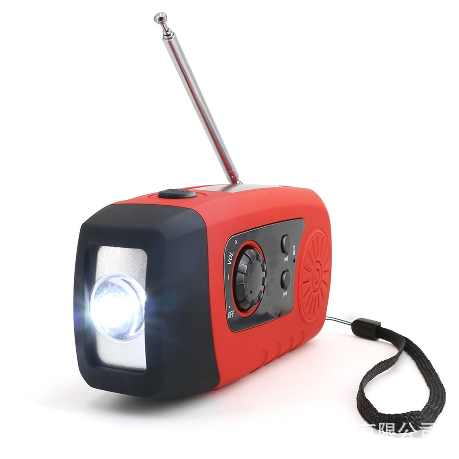 Radio multifuncional transfronteriza de manivela para prevención de desastres y emergencias, linterna FM con luz potente, búsqueda automática de estaciones portátil, interfaz USB. image 3