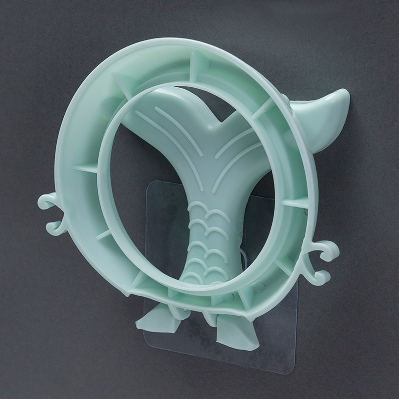 Multi-funcional de perforación libre de aseo secador de pelo de almacenamiento de rack de dibujos animados ballena plegable rack de almacenamiento