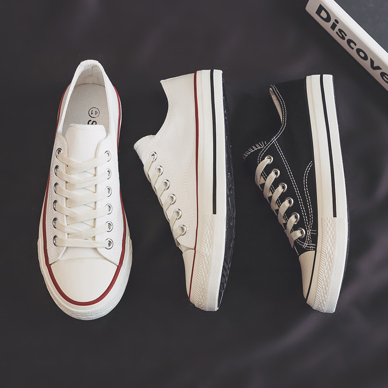 Zapatos de lona de mujer otoño 2022 nuevos zapatos blancos de primavera y otoño zapatos de verano bajos zapatos planos de todo fósforo zapatos negros de mujer image 3