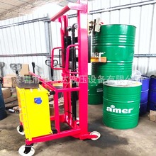电动油桶车 配重式半电动油桶堆高车DT280 鹰嘴油桶升降搬运车