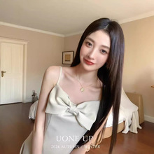 UONE法式气质精致吊带连衣裙女2024夏秋季新款御姐风礼服长裙轻奢