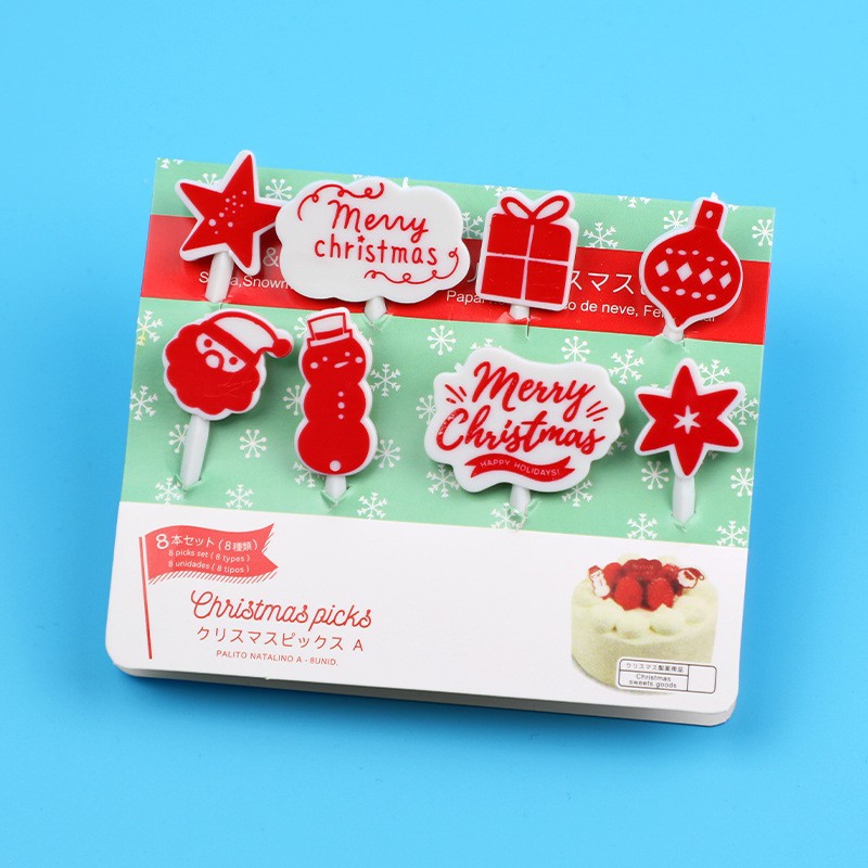 Cartoon japonés encantador tenedor de fruta transfronterizo venta caliente stick de fruta creativa decoración mini tenedor de fruta al por mayor