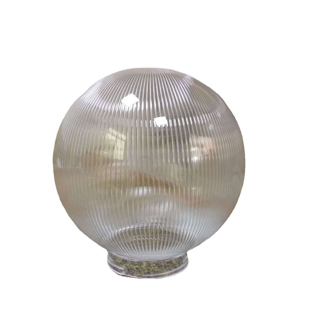투명 스트라이프 볼 벽 램프 200MM 둥근 갓점 나사 PMMA 아크릴