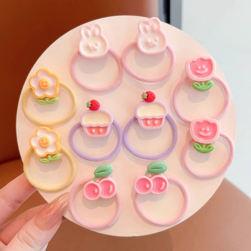 Cuerdas de cabello para niños pequeños anillos de cabello toque de cabello para bebés cuerdas de cabello para niñas de alta elasticidad no lesionan banda de cabello para niñas