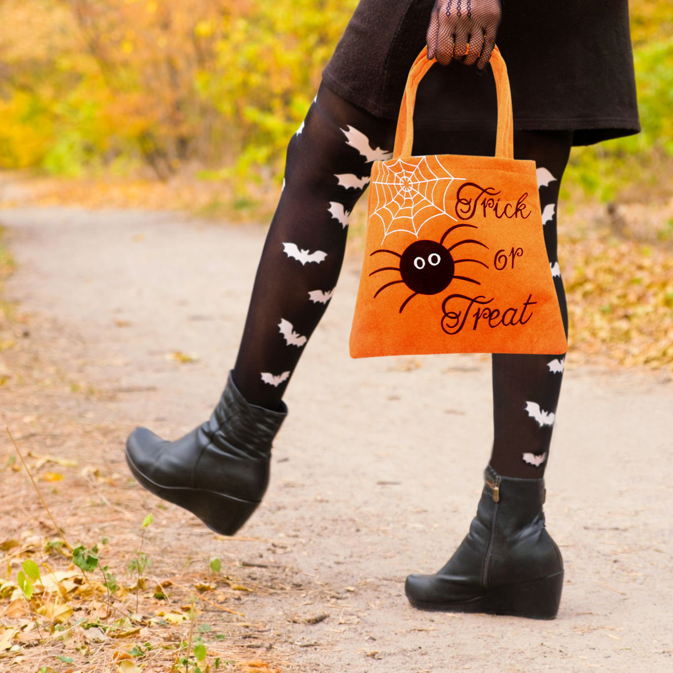 Bolsas de Halloween transfronterizas bolsas de tela no tejida bolsas de dulces para niños Halloween accesorios al por mayor