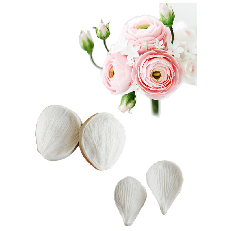 Silicone Mold Buttercup and Egg Flower Texture Press Mold Foil Mold Flower Leaves Dried Pace Clay Soft Pottery Baking