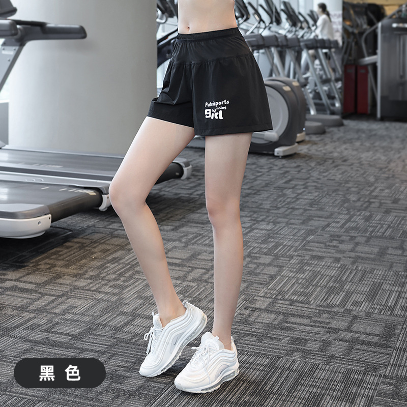 Fábrica de fuerza de tenis femenino forrado falso dos piezas de bádminton yoga deportivo rápido secado acondicionamiento físico pantalones de mujer