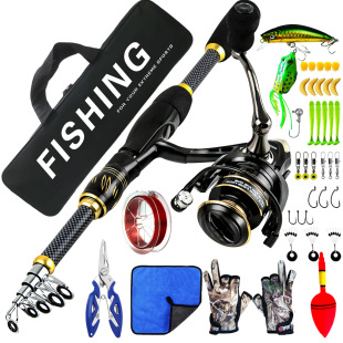 1.8 meters Luya fishing gear rod wheel set ultra short sea rod glass fiber reinforced plastic rod cross-border wholesale gloves soft bait hard bait