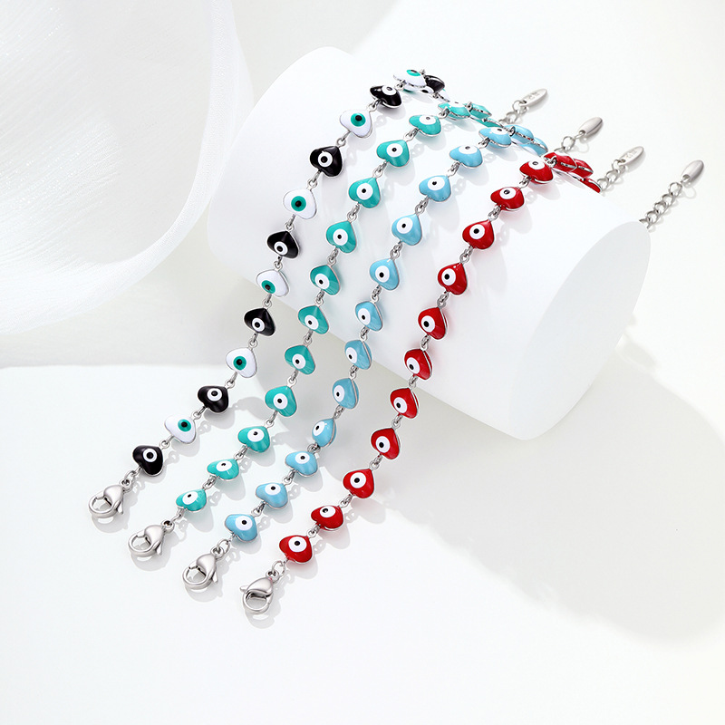 Pulsera de Ojo de Demonio de Aleación, Hueco, Galvanizado