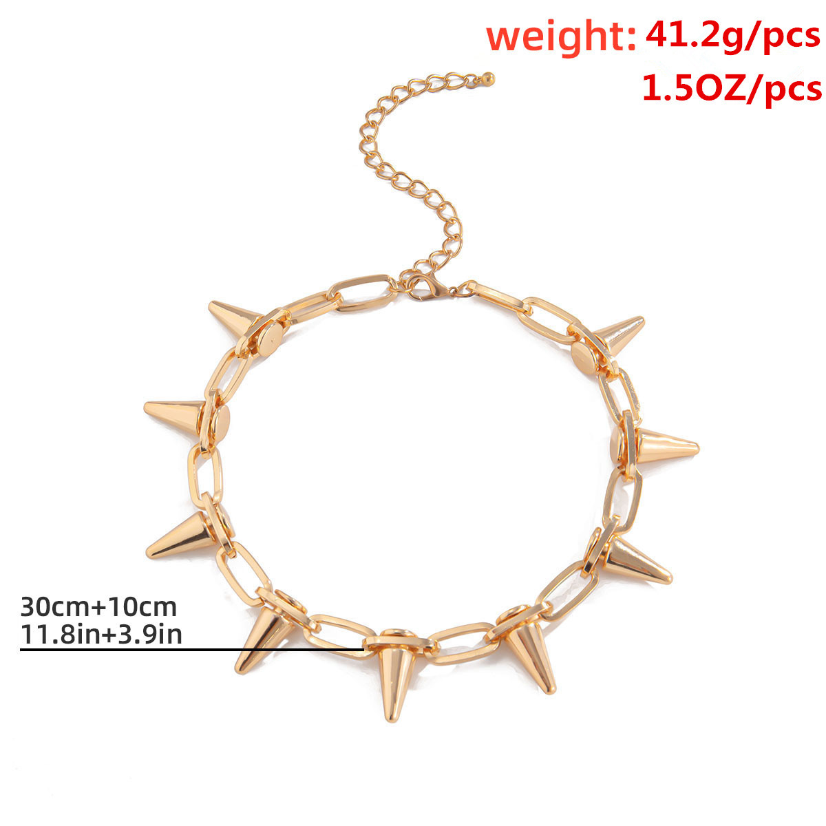 Punk Geometric Alloy Plating Unisex Necklace