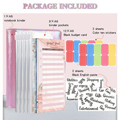 Cross-border A6 zipper bag loose-leaf book colorful PU notebook leather creative accounting book cash budget book