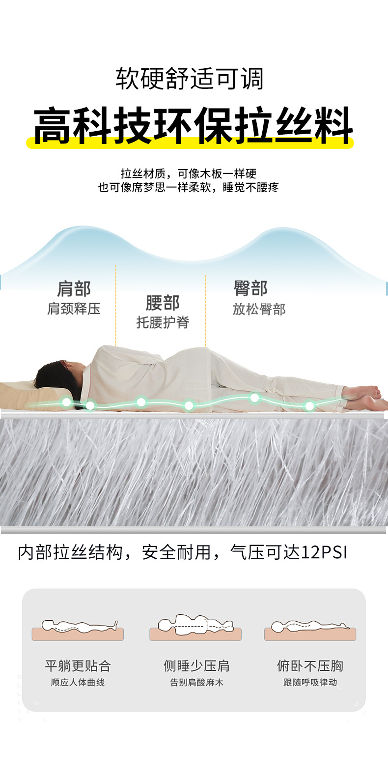 Accord Front Car Inflatable Bed Thickened Sleeping Pad Travel Mattress Sleeping Artifact Car Outdoor Inflatable Pad