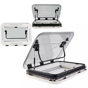 RV sunroof modification accessories: acrylic double-layer thickened roof ventilation window with sunshade and mosquito net