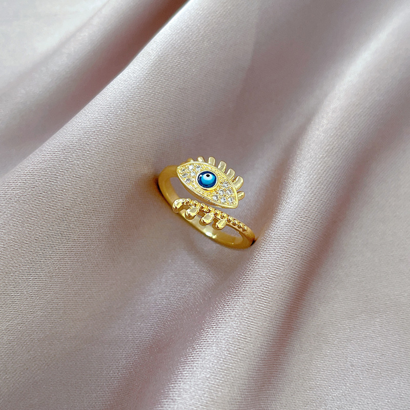 Designer Ring For Couples Adjustable Luxury Diamond Eye Style_voghion.com
