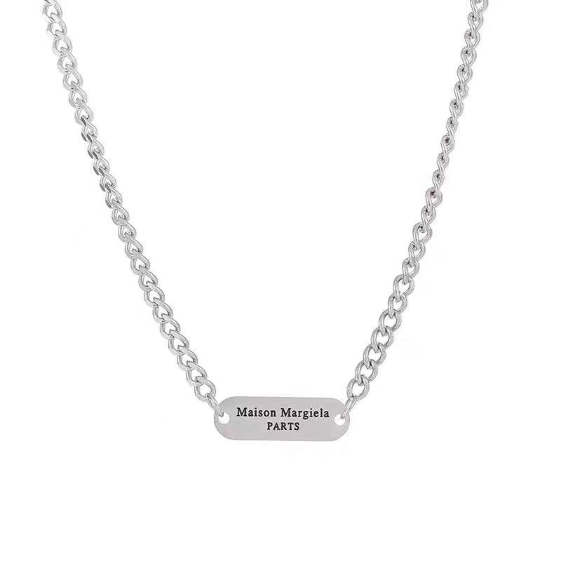 N style titanium steel letter necklace
