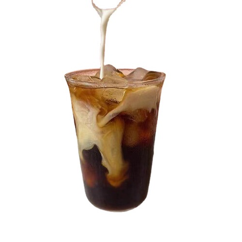 Ins heat-resistant high-borosilicate glass cups for milk tea and coffee shops, Japanese-style transparent water cups, simple juice and milk cups
