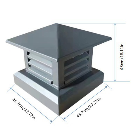 铝合金烟囱帽农村楼房别墅烟囱帽屋顶防雨帽出风口百叶烟囱帽可定