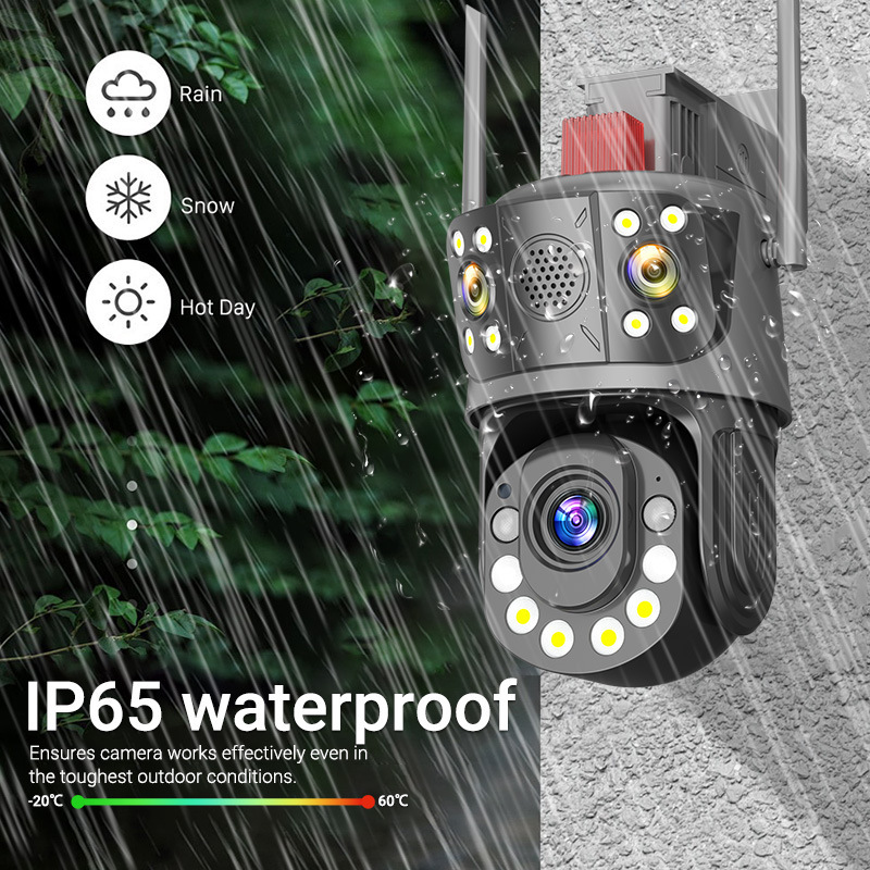 ICsee监控摄像头 50倍变焦枪球一体三镜头室外高清wifi网络摄像机