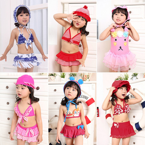 【Girl's swimsuit clearance for only 3.5 yuan!!】Set of 3 separates for young girls' swimsuits on sale