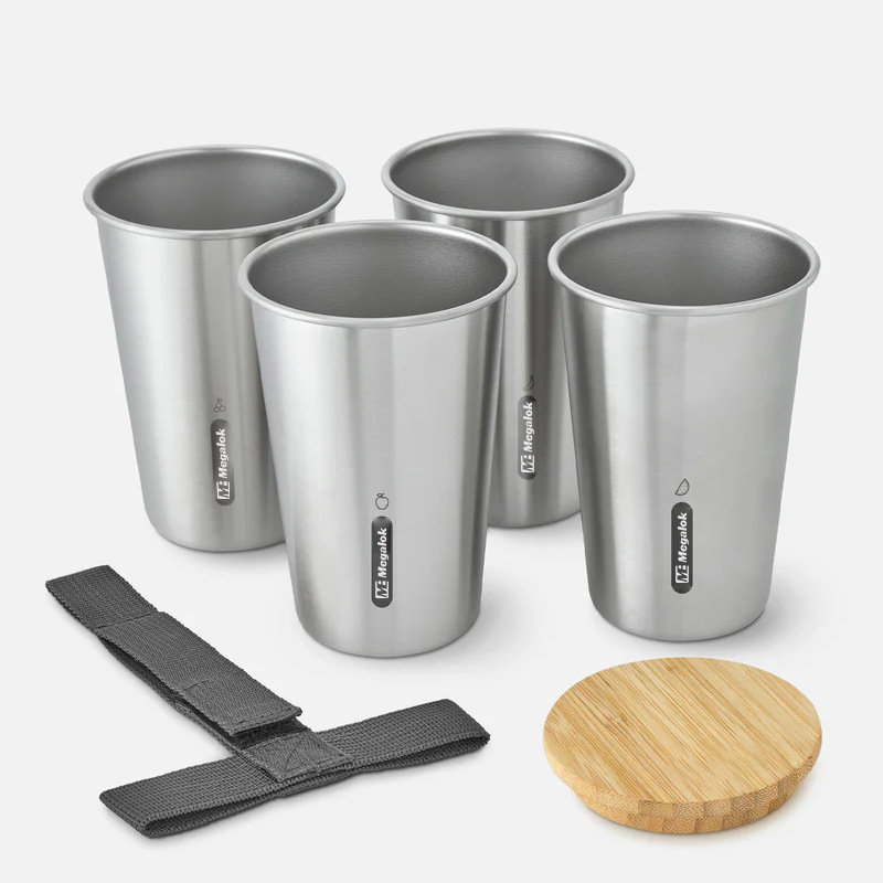 304 Outdoor Stainless Steel Beer Mug Camping Single-Layer Rolled Edge Water Cup Set Creative Gift Cup Camping Coffee Cup