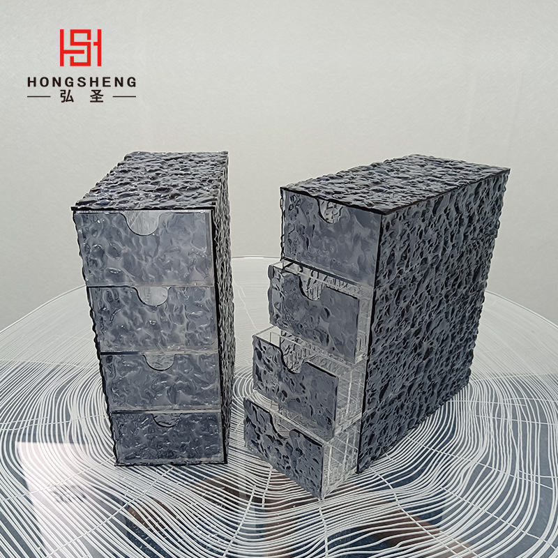 精美指甲片收纳盒防尘亚克力收纳柜子穿戴甲亚克力抽屉盒子批发