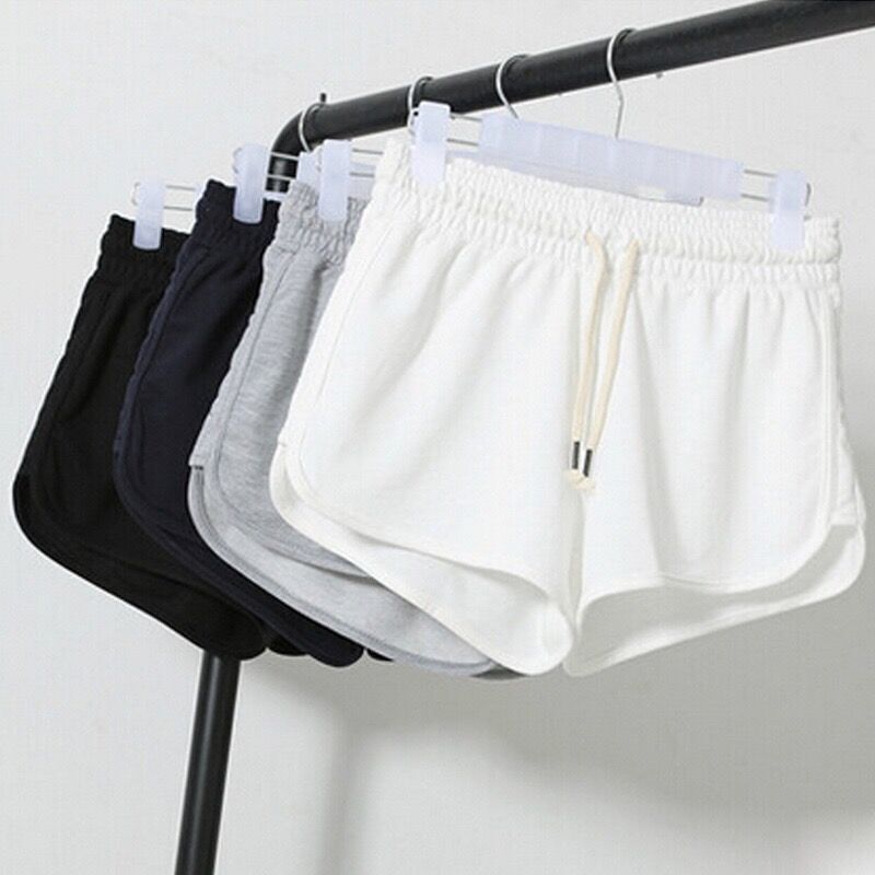 Pure Black Ball Pants Japanese Gym Stretch Three-point Fitness Women's Sports Shorts Small Leggings for Students