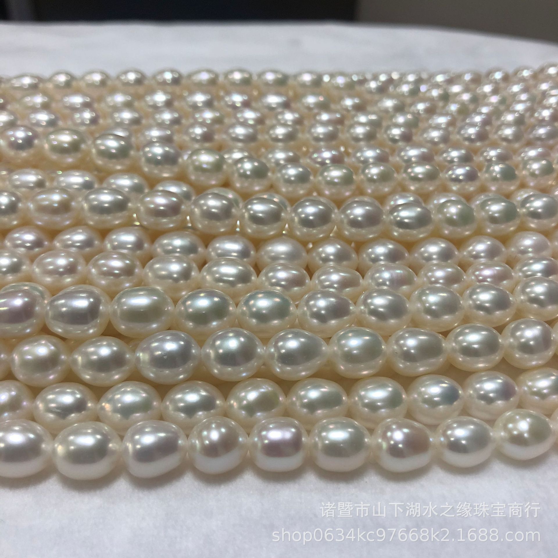The Edge of Water Jewelry New Natural Freshwater Pearl Necklace 7-8 m Semi-finished Products Wholesale Zhuji Pearl