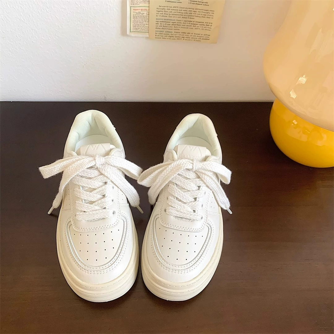Белые туфли, женская обувь, новые популярные спортивные настольные туфли, Женская Супер популярная белая универсальная Повседневная Удобная обувь 2024 года, весна и осень