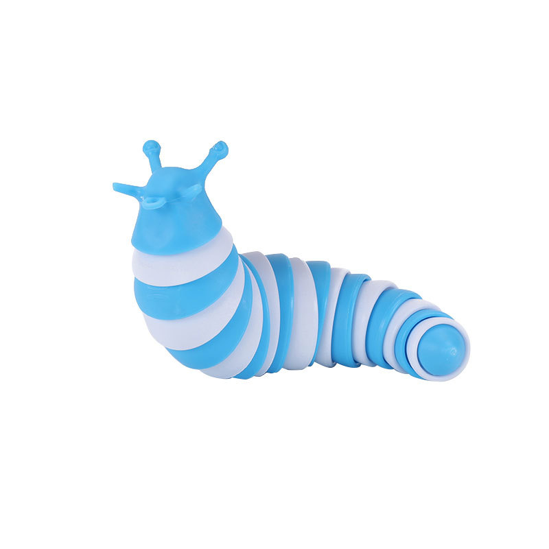 Adornos coloridos de caracoles de escritorio, caracol de simulación de descompresión divertido, nuevo juguete de oruga de descompresión para niños
