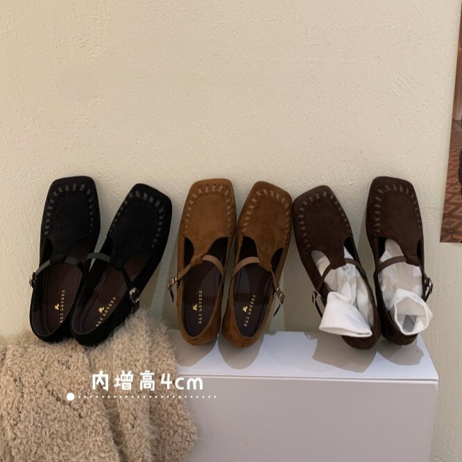 韩版浅口玛丽珍鞋方头法式平底单鞋秋季新款休闲软底鞋子奶奶鞋|undefined