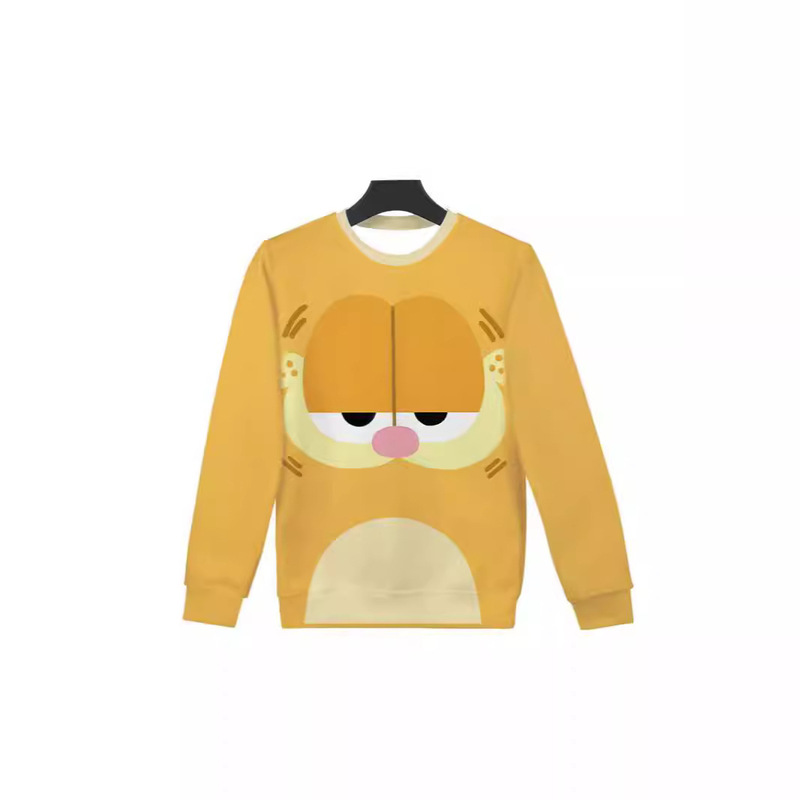 2023 Amazon wish AliExpress Cross-border European and American Leisure Garfield Men's 3d Crewneck Pullover Wear 2023 Amazon wish AliExpress Cross-border European and American Leisure Garfield Men's 3d Crewneck Pullover Wear