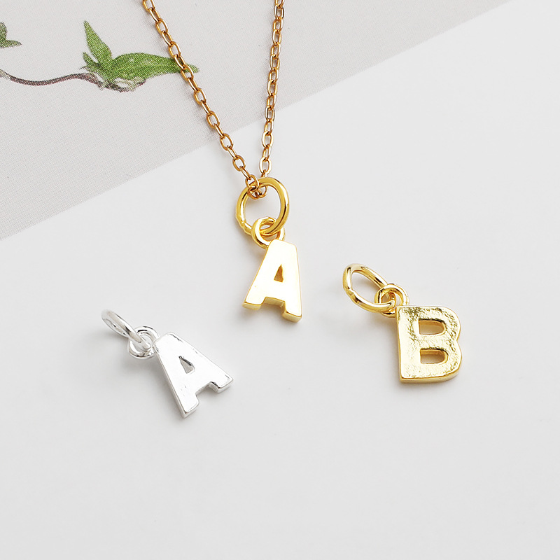 1 Piece Quantity 925 Sterling Silver Material 1 Piece 6*8.3mm 925 Sterling Silver Letter Pendant