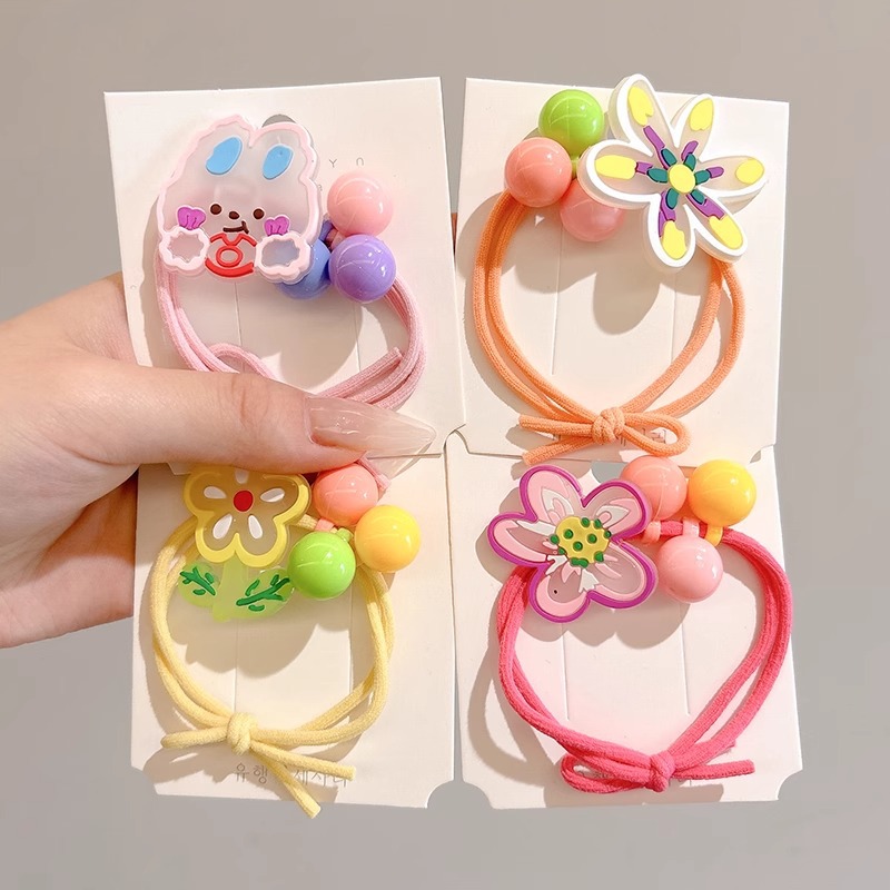 Niños correa de goma cuerda de cabello cuerda de cabello artefacto de alta elasticidad anillo de cabello toque de cabello no daña niñas adorables joyas de cabello