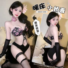 性感情趣内衣分体三点女纯欲吊带比基尼印花泳装套装免脱套装2925