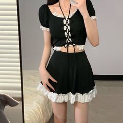 Women's swimsuit hot spring pure desire new one-piece conservative belly-covering slimming winter ladies high-end Huludao swimsuit