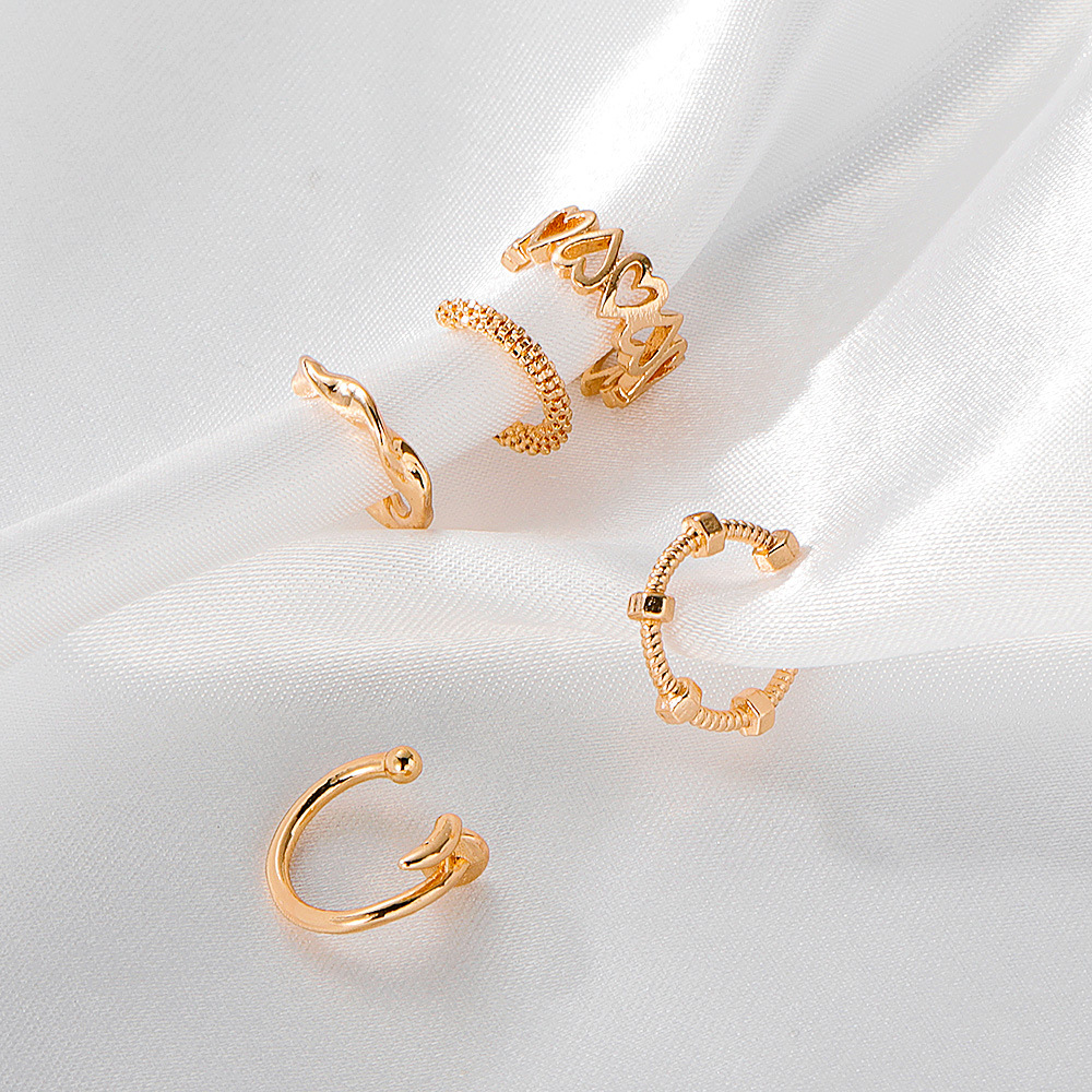 Copper Material Simple Style Geometric Plating Copper No Inlaid Copper Earrings