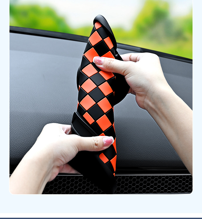Car Anti-Slip Mat, Center Console, Car Interior Accessories, Dashboard, Mobile Phone Navigation, Number Holder, Silicone Fixing Mat