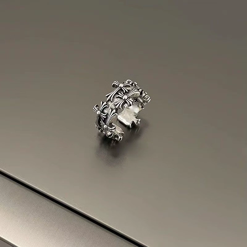 One size small design trend ring, European style, on index finger