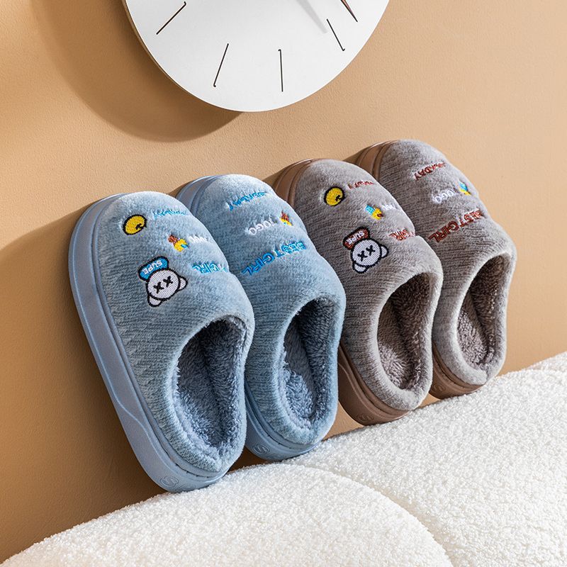 Otoño y invierno zapatillas de algodón para niños y niñas bebés en el hogar infantil invierno zapatillas de lana para niños padres e hijos mayores