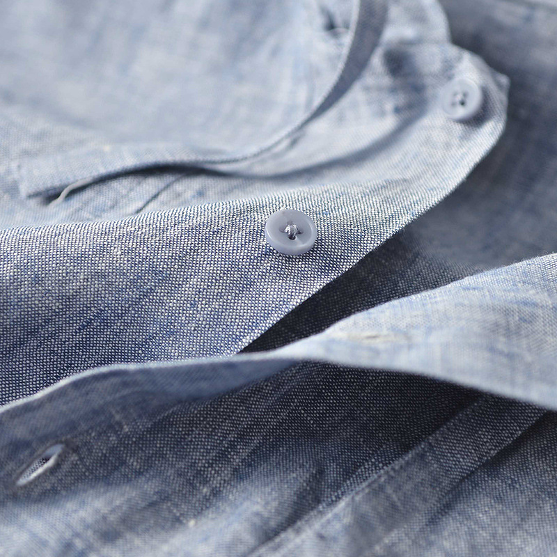 2024 nueva primavera y otoño de lino flojo color sólido con capucha casual Camisa E012