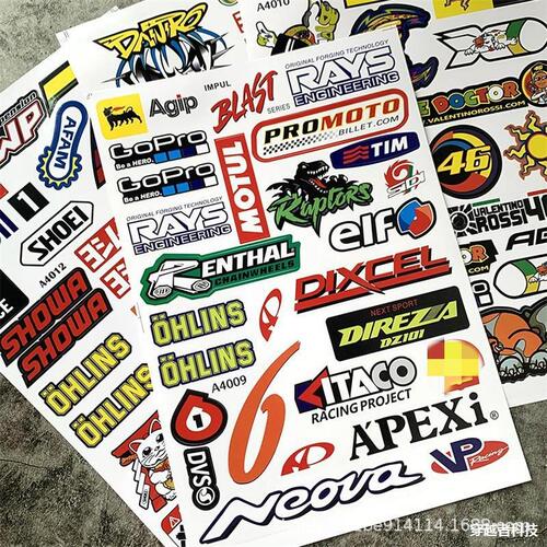 Motorcycle Sponsorship Event Decor Helmets Decal Best Selling Modified Car Sticker